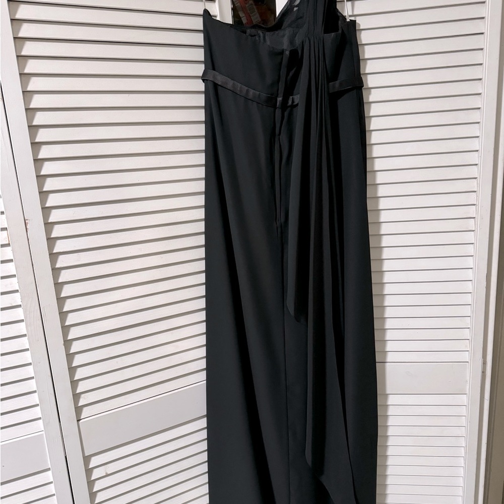 Black satin Size 10 ball gown/prom dress/ bridesmaid dress